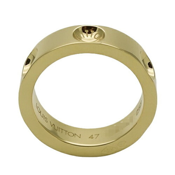 LOUIS VUITTON 750YG Petite Bourg Empreinte Ring Yellow Gold #47 Polished - Picture 4 of 11
